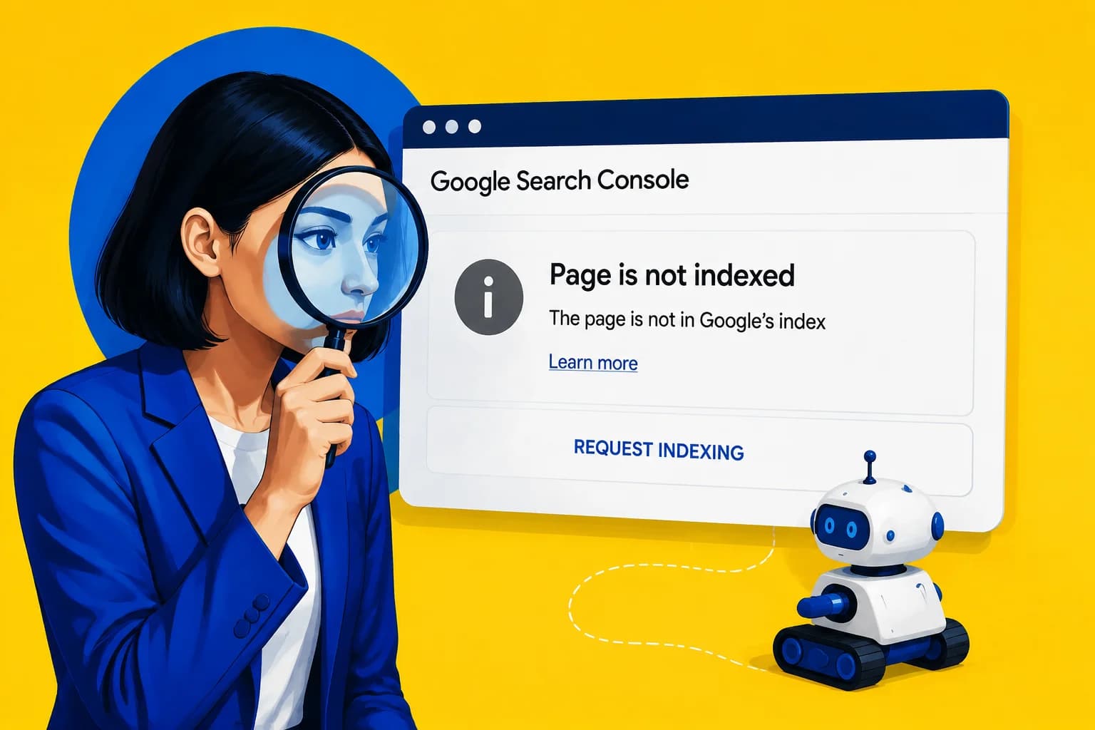 Website indexing issues in Google Search Console showing pages not indexed and SEO solutions